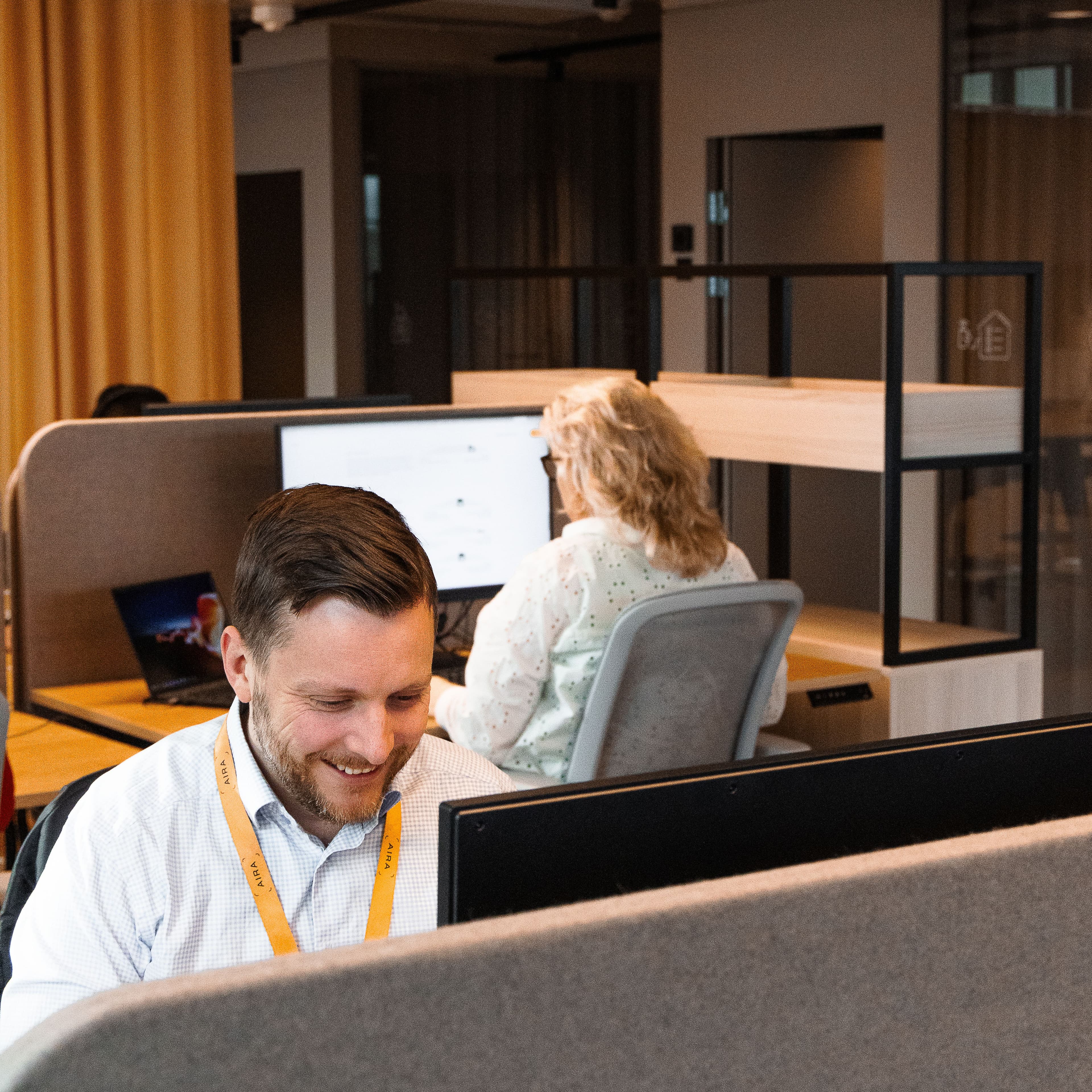 Aira employee working in our Stockholm office