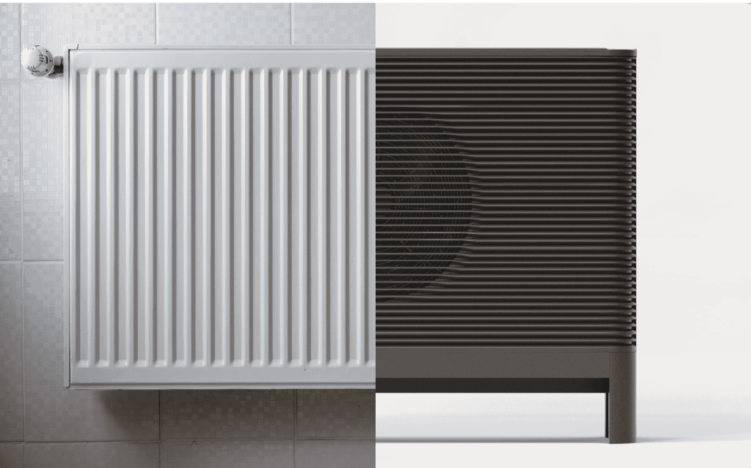 Do heat pumps work with radiators?