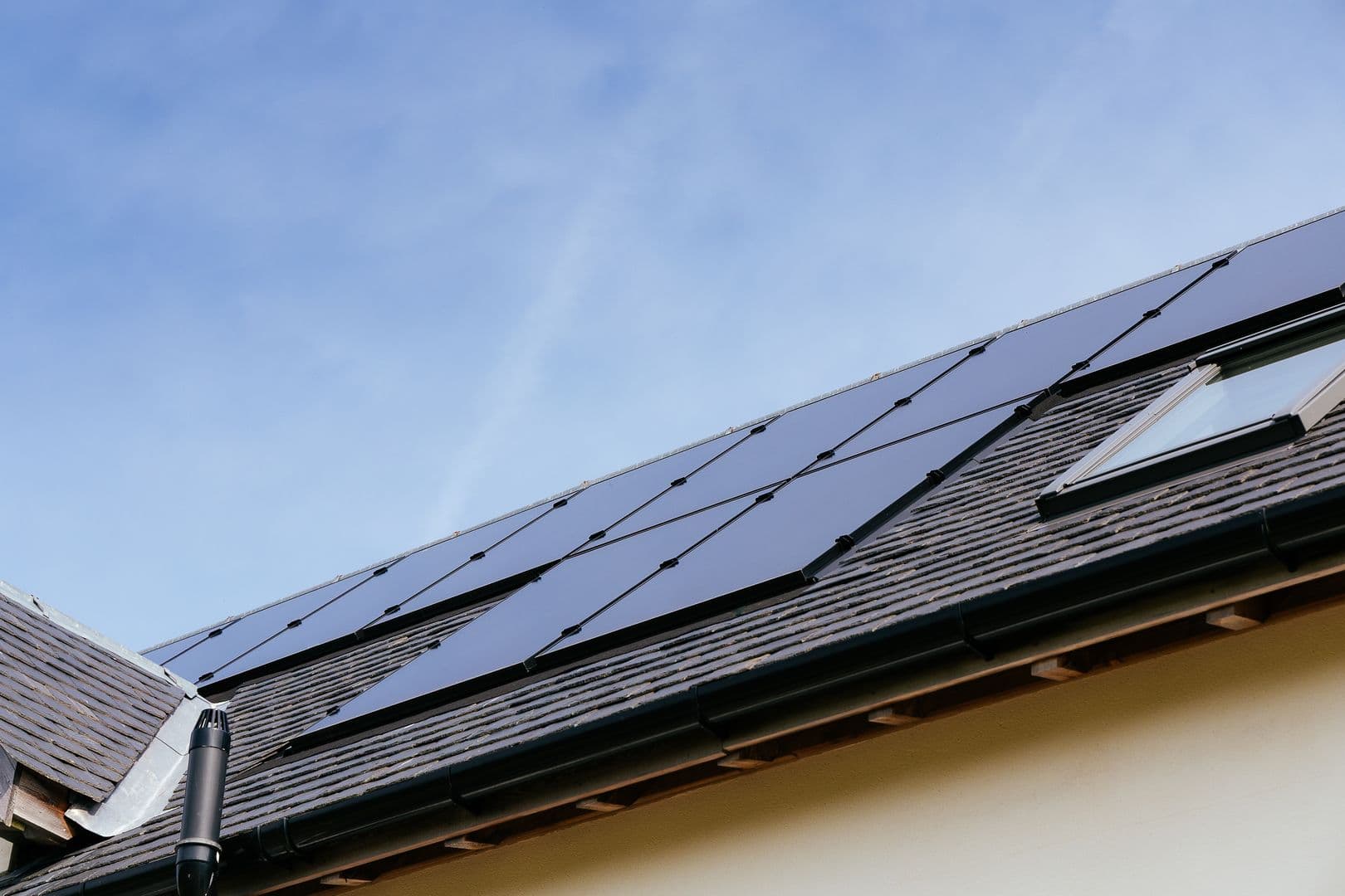 Picture of solar panels on a home's roof